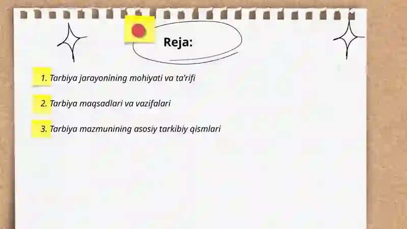 Tarbiya jarayonining mohiyati va mazmuni 2