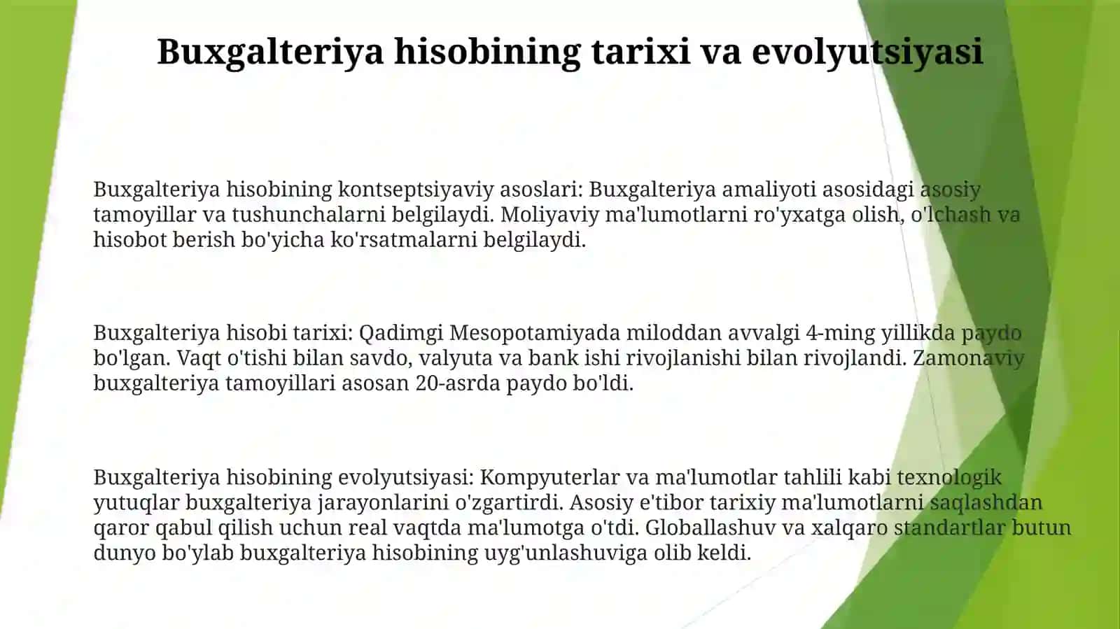 Bug'Alteriya Hisobining Konseptual Asoslari 2