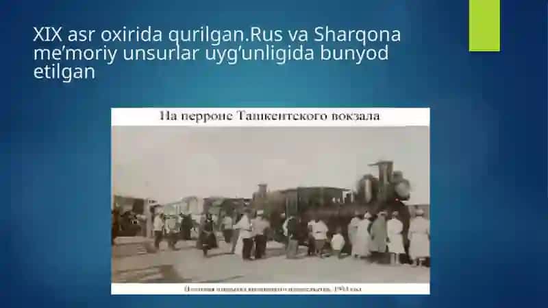 Rossiya imperiyasi mustamlakasi davrida Turkistonda madaniyat va san’at 2