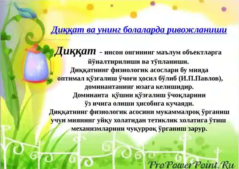 Диққат ва уни қўллаб-қувватлаш 2