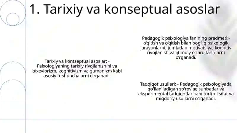 Yosh Va Pedagogik Psixologiya Fanining Predmeti, Tadqiqot Metodlari 2