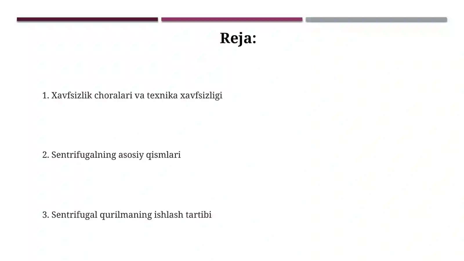 Sentrafuga ishlash tartibi va qismlari 2