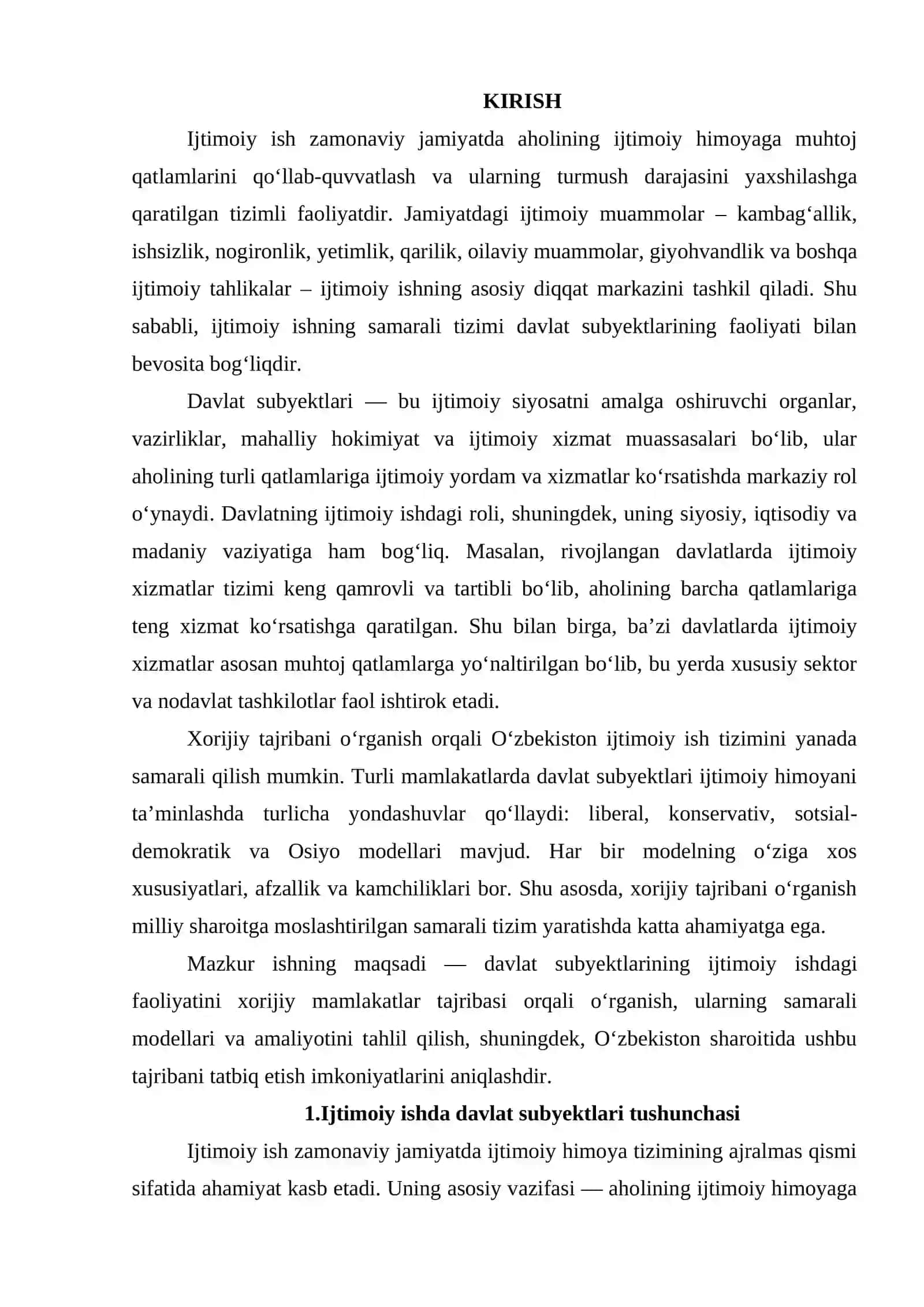 Ijtimoiy ishning davlat subyektlarining faoliyatini xorij modellari 2