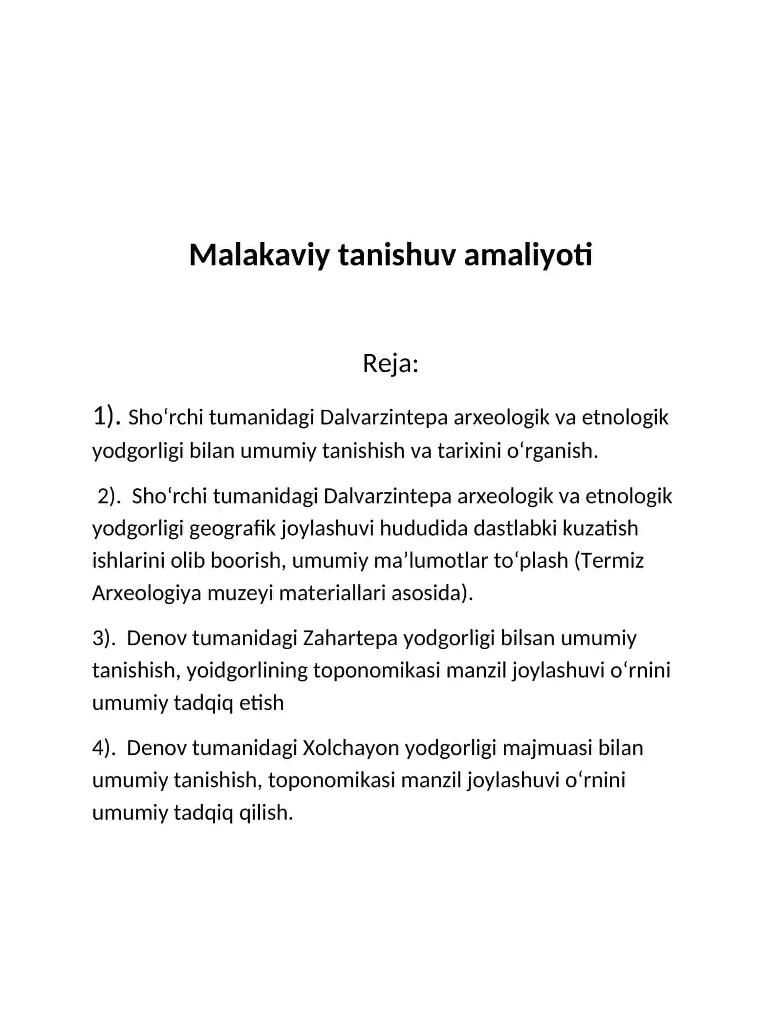 Zahartepa Dalvarzintepa sho'rchi tumani Malakaviy Tanishuv Amaliyoti 2