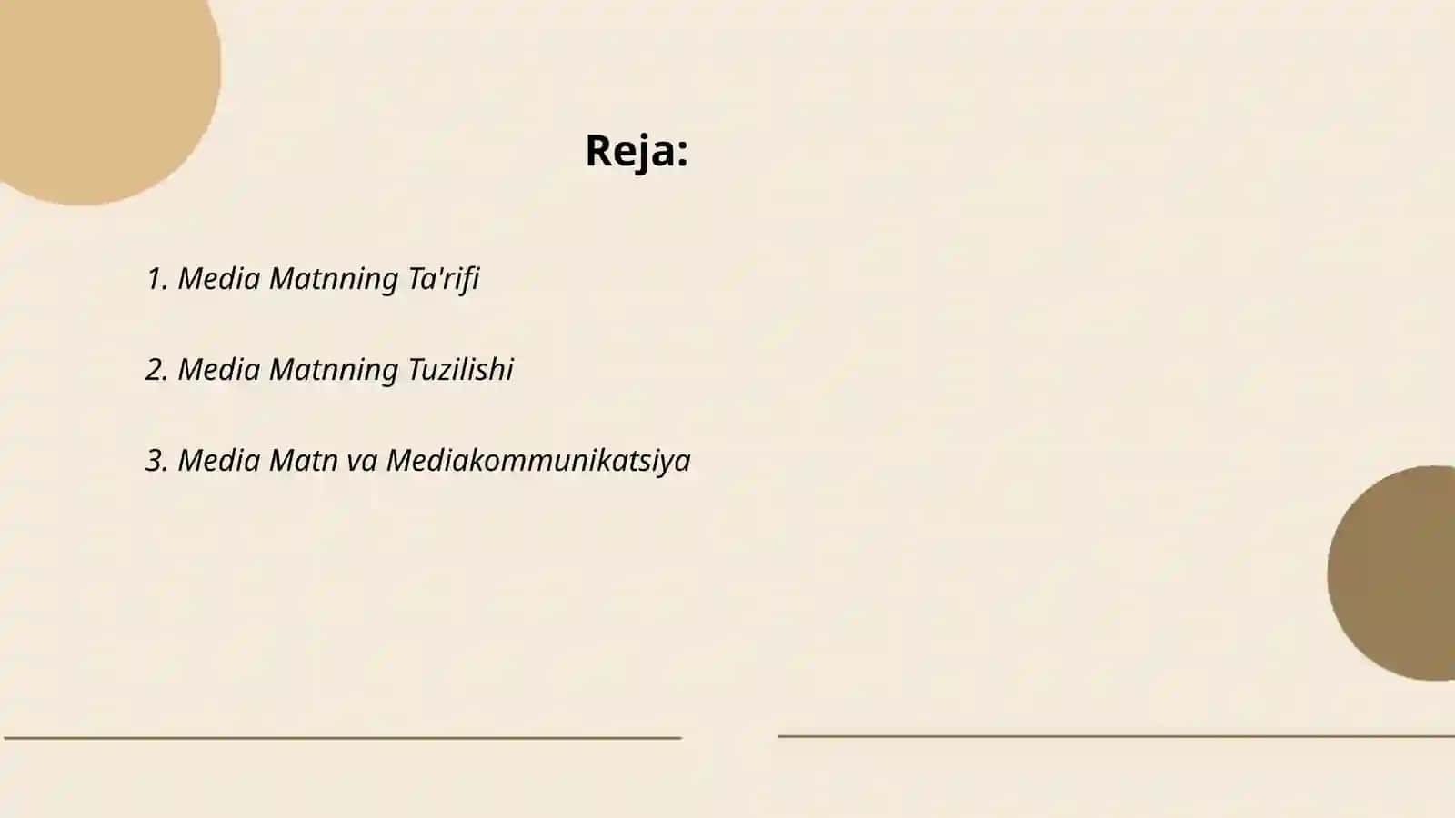Media Matn ta'riflari 2