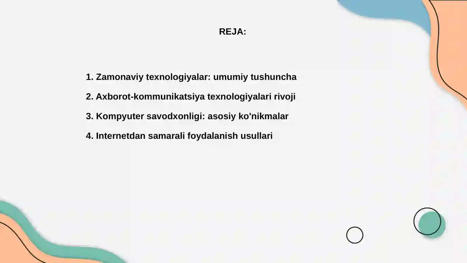 Zamonaviy texnologiyalar 2