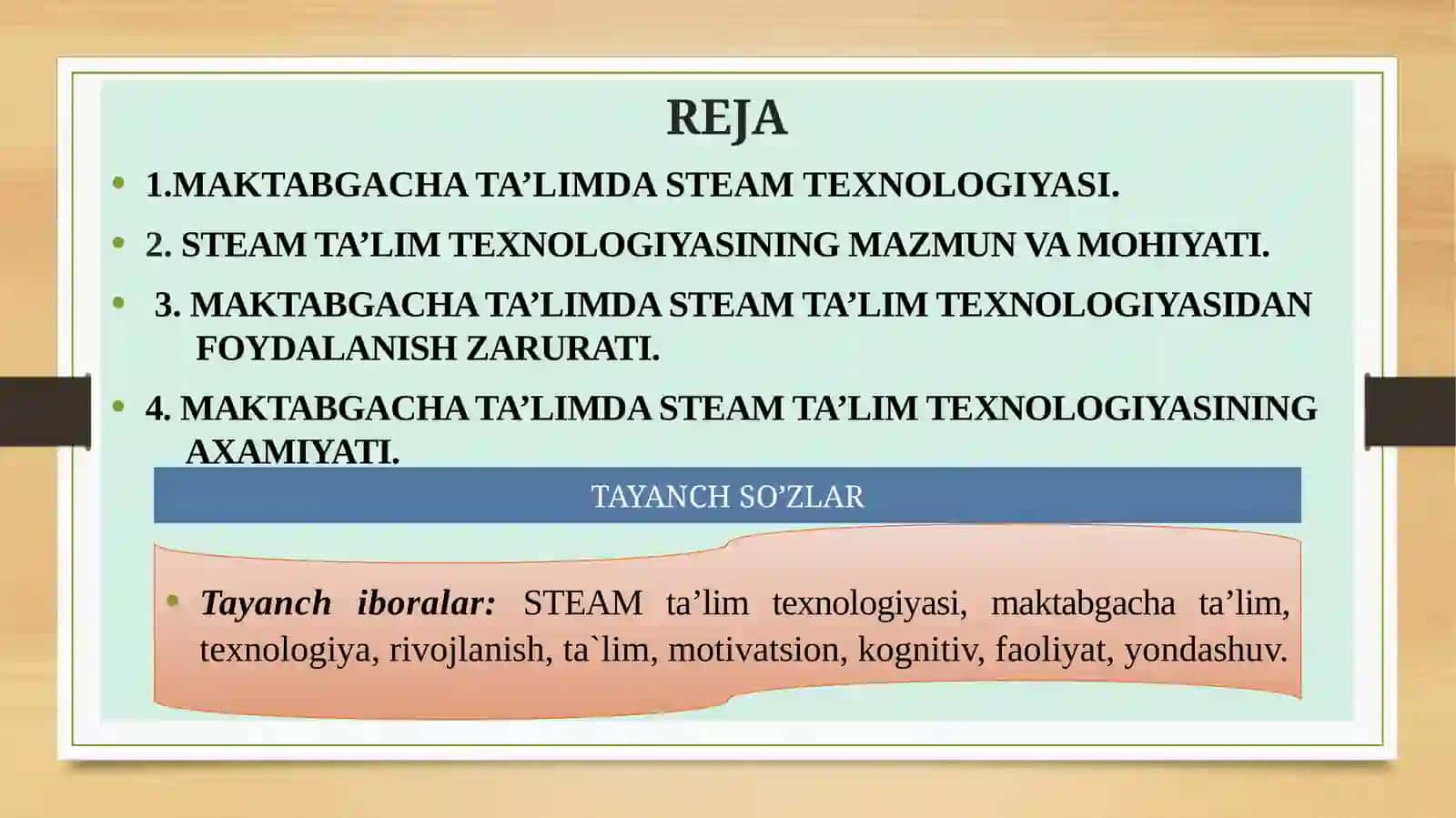 MAKTABGACHA TA’LIMDA STEAM TA’LIM TEXNOLOGIYASI 2