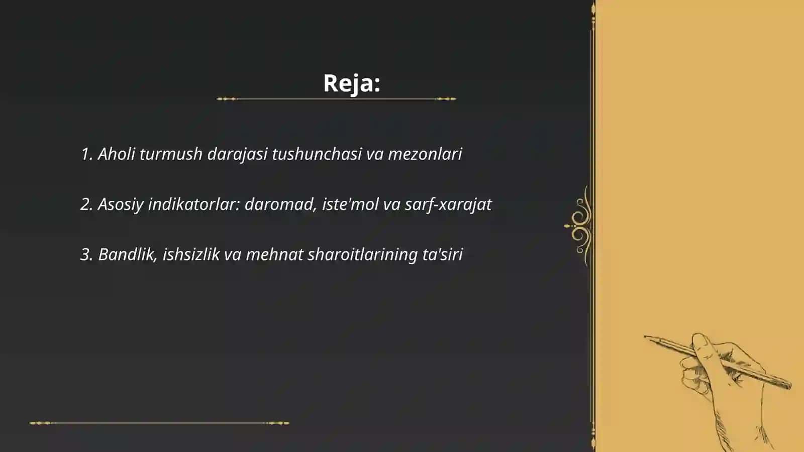 Aholi turmush darajasi statistkasi 2