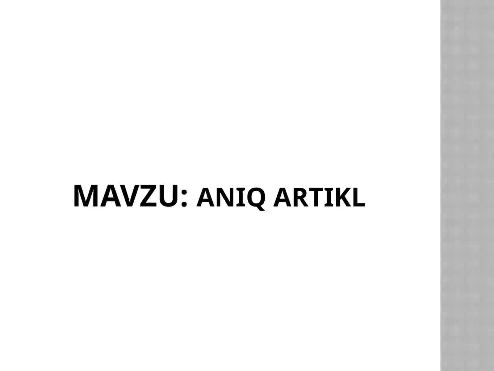 ANIQ ARTIKL 2
