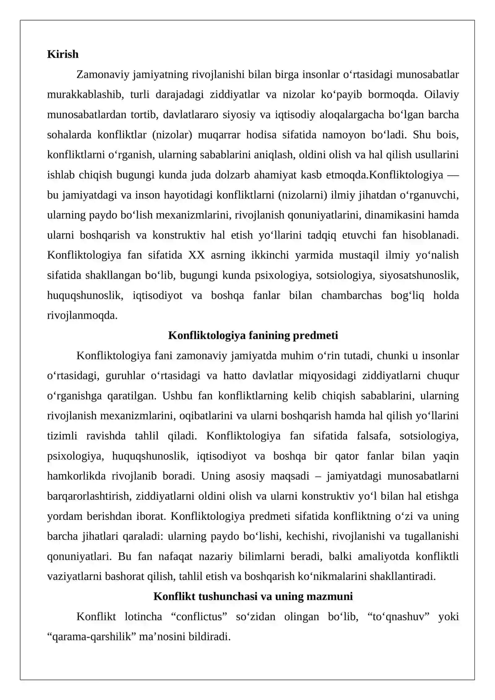 Konfliktologiya fanining predmeti va obyekti 2