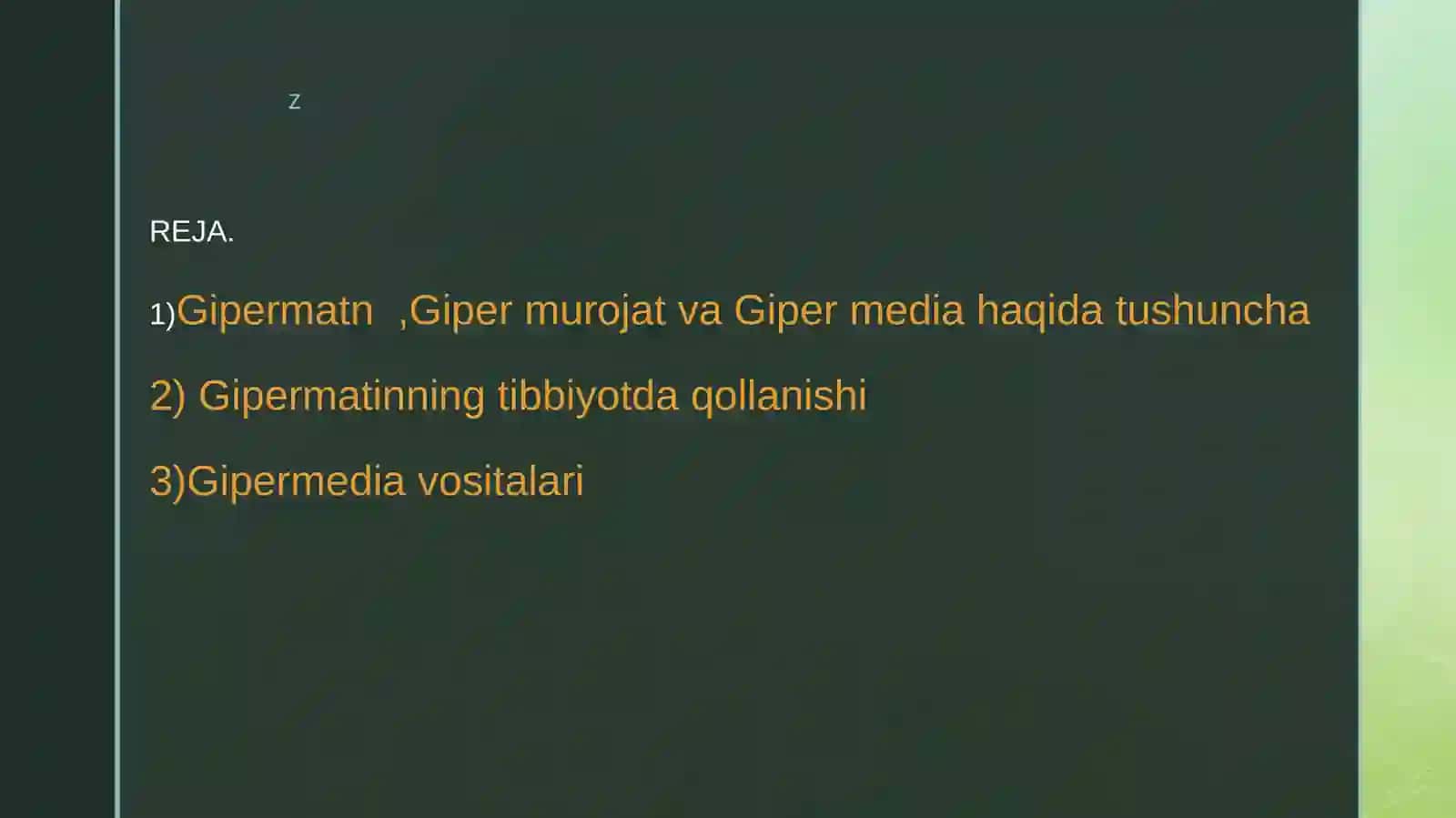 Gipertekst, Gipermurojaat va Gipermedia tushunchalarini tavsiflash 2