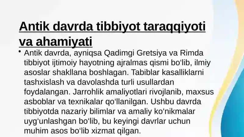 Antik davr texnologiyalari Qadimgi Gretsiya va Rimda jarrohlik usullari 2