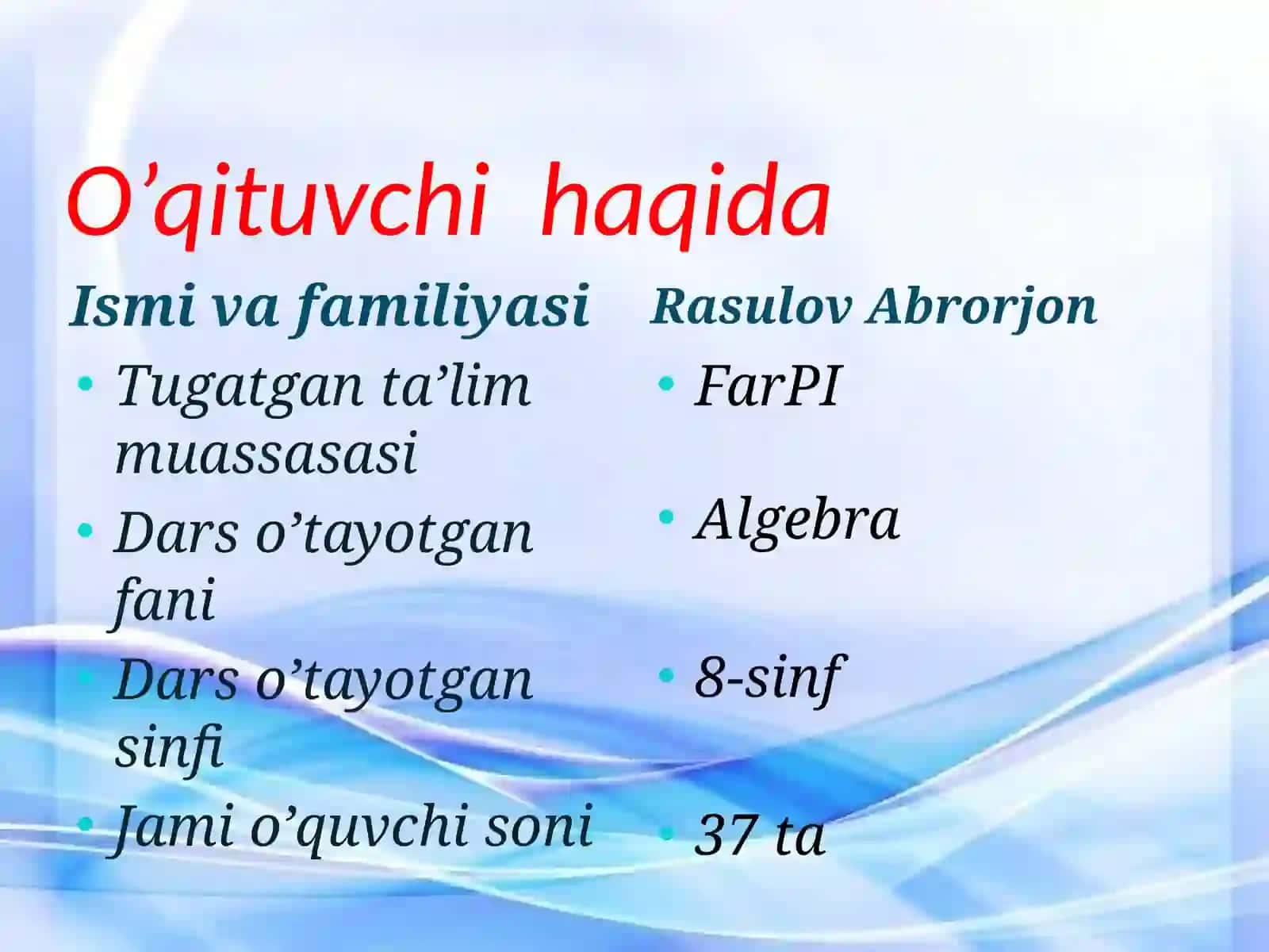 Konus ochiq dars ishlanmasi 2