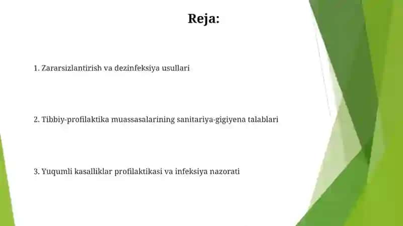 Davolash va profilaktika muassasalari gigiyenasi 2