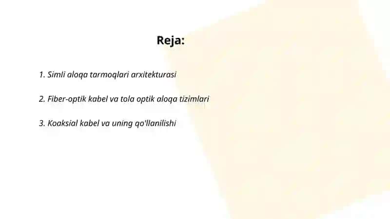 Simli va simsiz aloqa vositalari 2