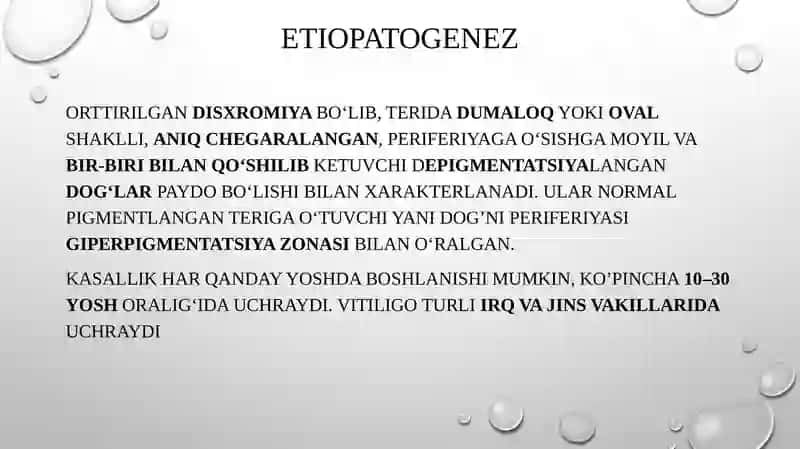 vitiligo kasalligi va davolashning Zamonaviy usullari 2