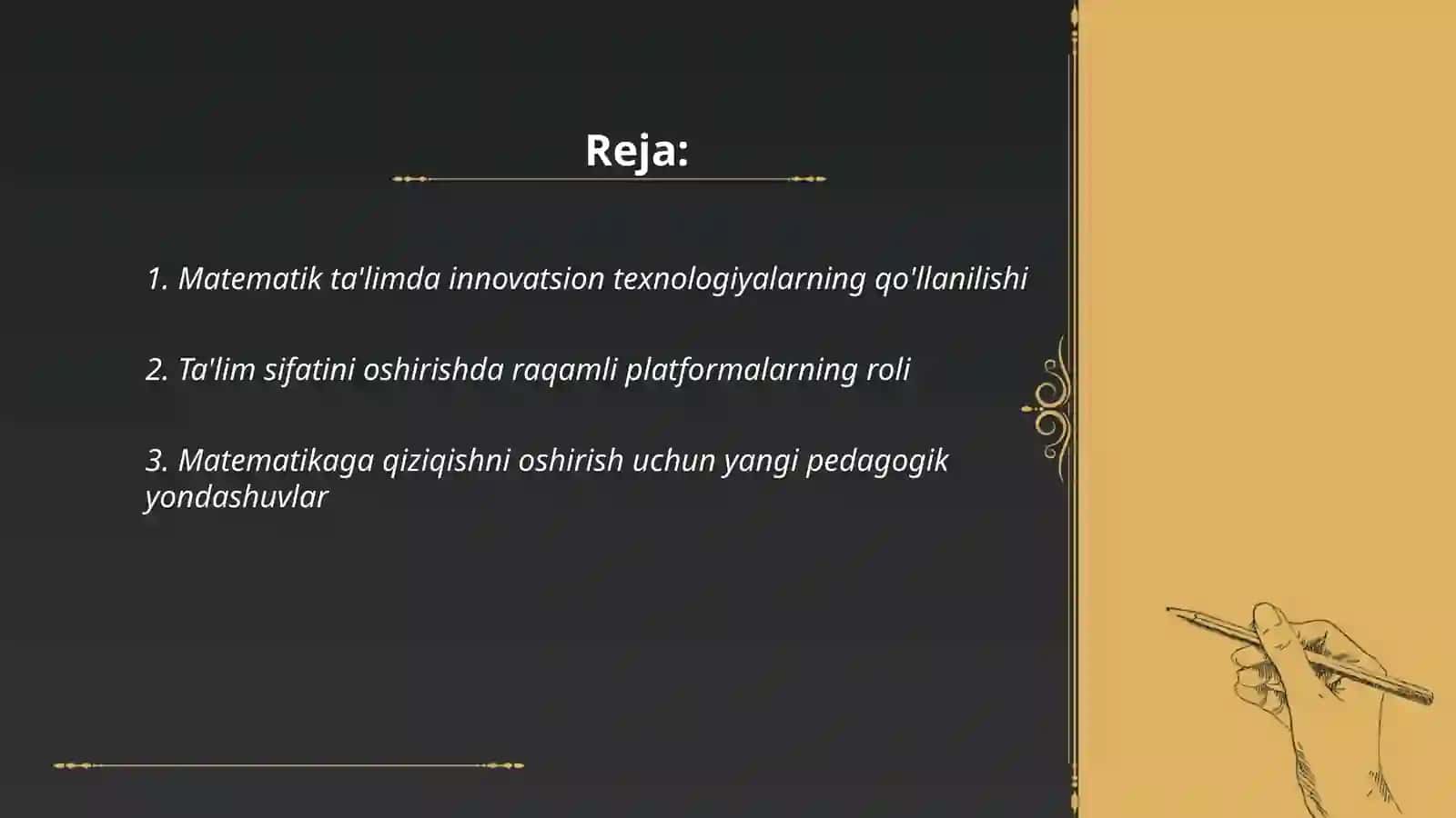 Matematika ta'lim sohasiga oid islohotlar 2