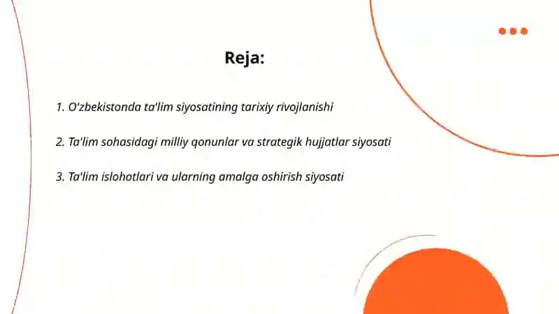 O'zbekistonda ta'lim siyosati 2