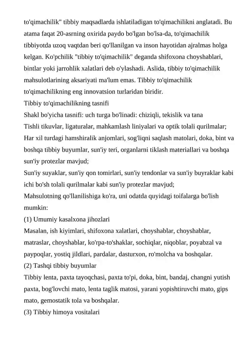 TIBBIY ELEKTRON JIHOZLAR TASNIFI 2
