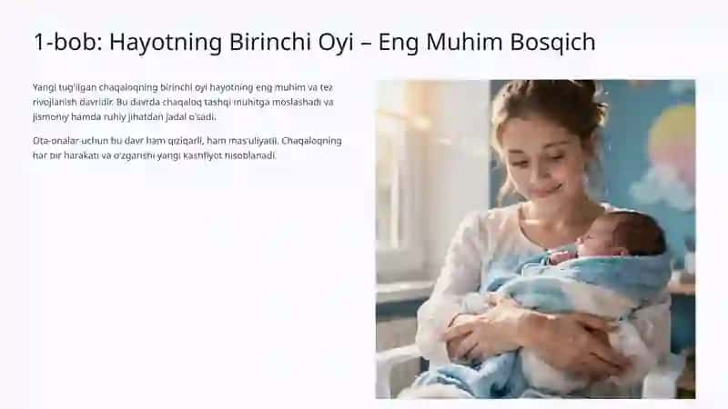 Yangi Tug'ilgan Chaqaloqning Normal Rivojlanish Bosqichlari 2