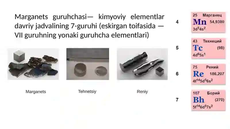 Marganes guruhchasi elementlari 2
