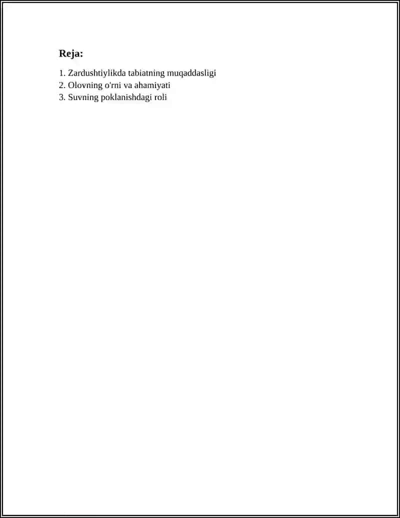 ZARDUSHTIYLIKDA TABIATNING ULUGʻLANISHI 2