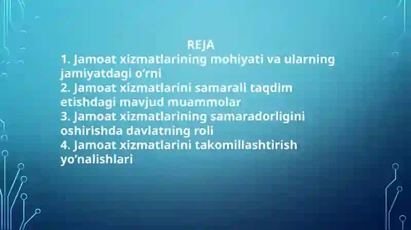 Jamoatxizmatlarini samarali taqdim etish muammosi va undagi davlatning ahamiyati 2