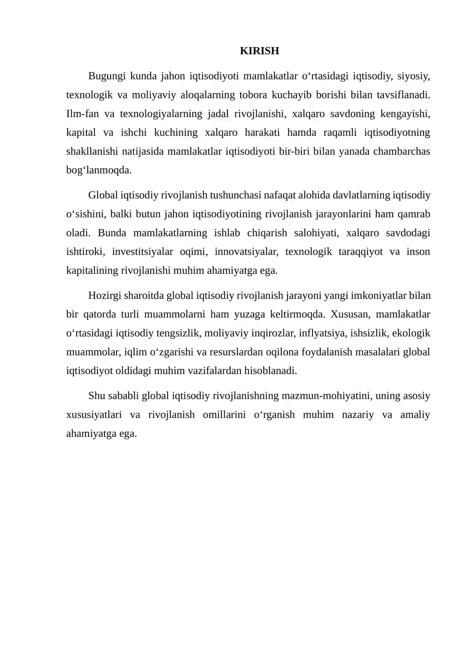 GLOBAL IQTISODIY RIVOJLANISH TUSHUNCHASI VA UNING ASOSIY XUSUSIYATLARI 2