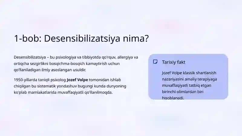 Desensibilizatsiya Terapiyasi 2