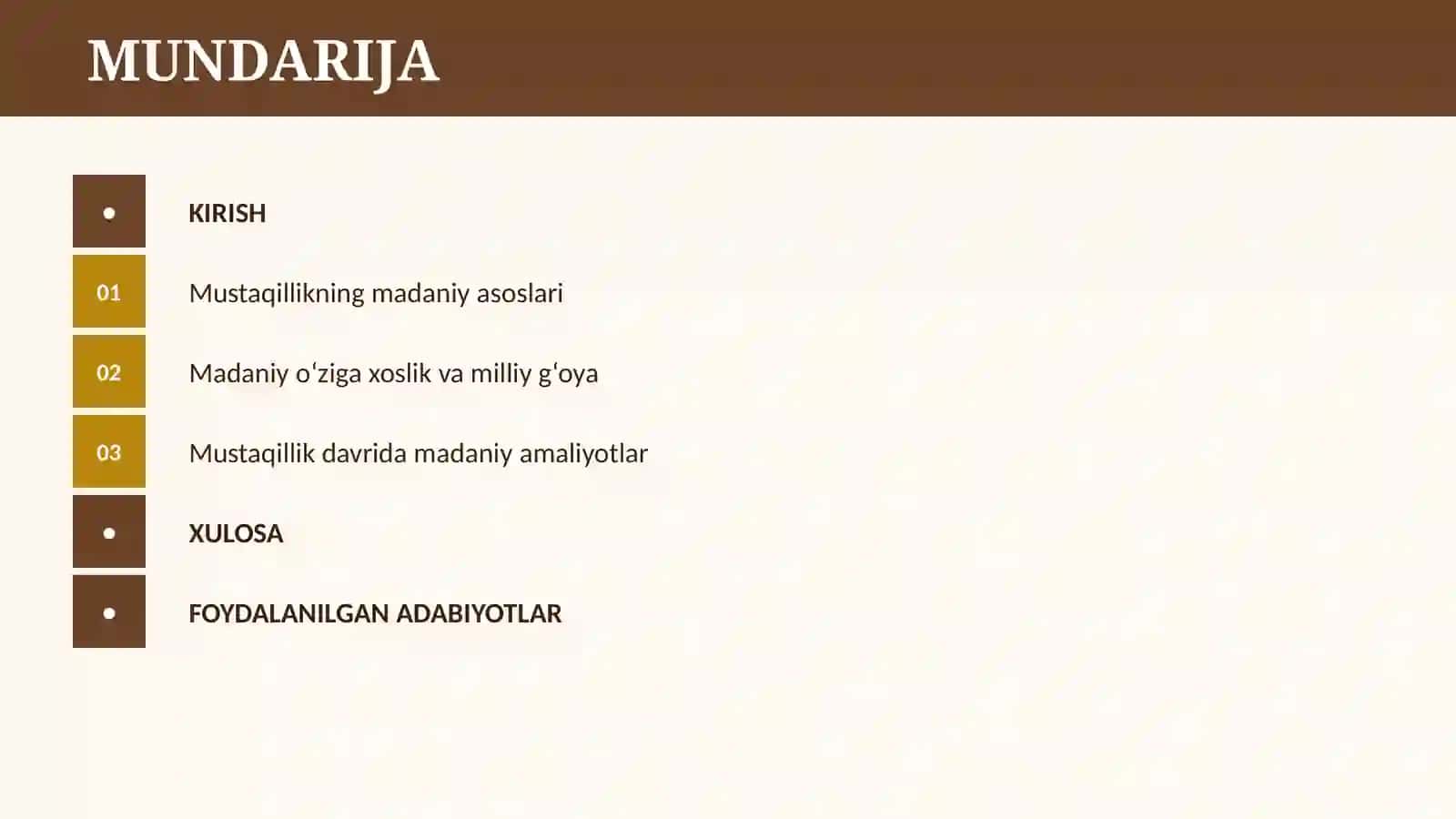 MUSTAQILLIK VA MADANIY TARAQQIYOT 2