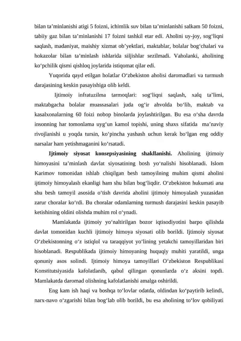 Mustaqillik Arafasida Ijtimoiy-Iqtisodiy va Demografik Vaziyat 2