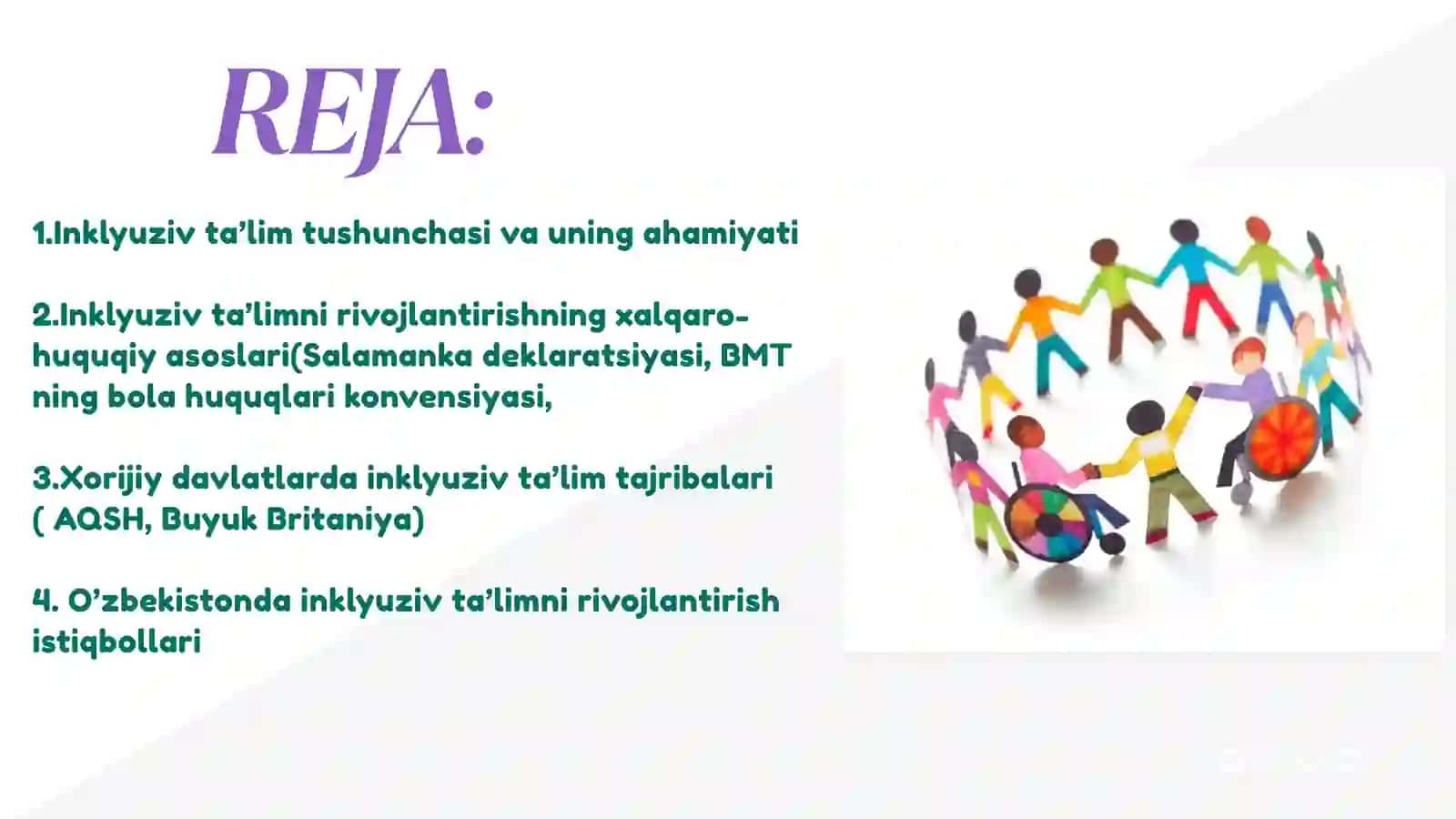 INKLYUZIV TA’LIMNI RIVOJLANTIRISHDAGI XALQARO TAJRIBALAR 2