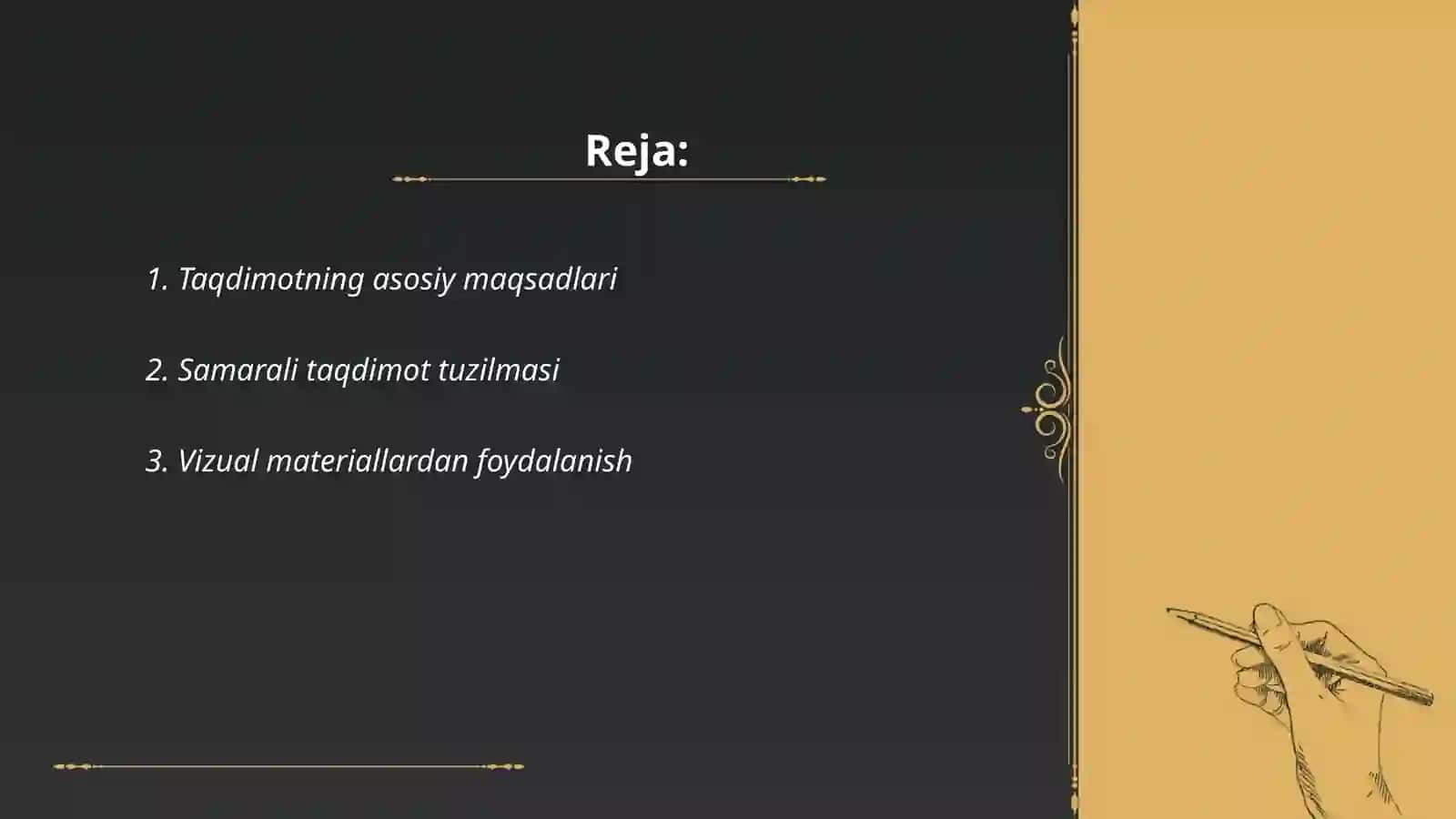 Taqdimot tayyorlash va taqdim etish usuli va vositalari 2