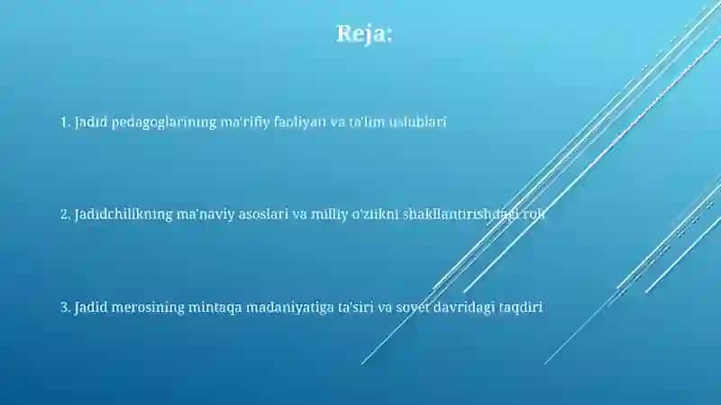 Jadid marifatparvarlarining olka ijtimoiy manaviy hayotida tutgan orni 2