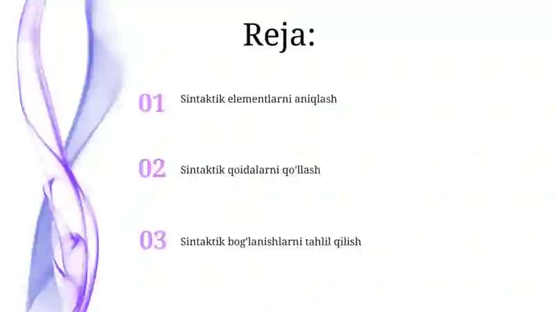 Sintaksis elementlar ustida ishlash metodikasi 2