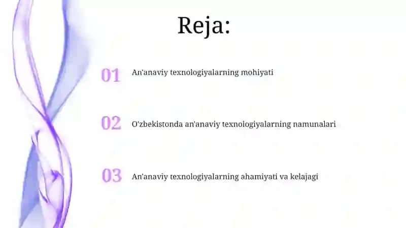 An'anaviy texnologiyaningo'zigaxosligi 2