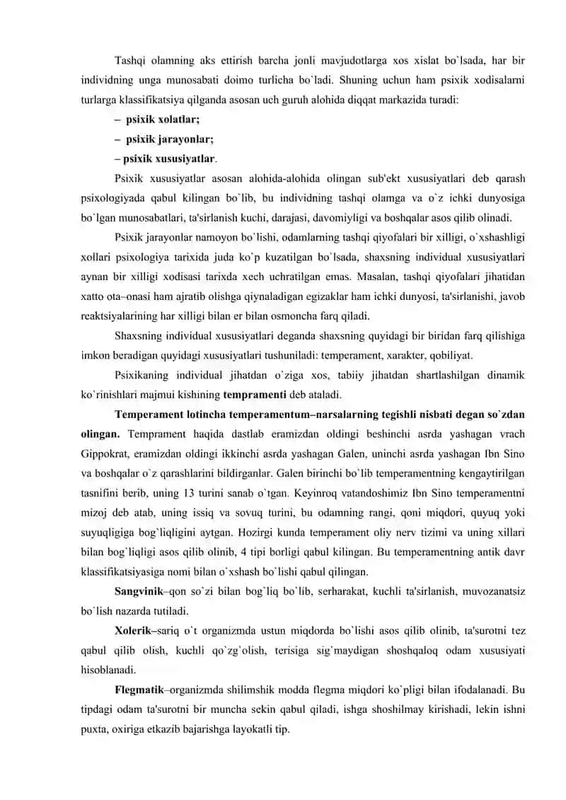 Inson shaxsi va individuallik xususiyatlari 2