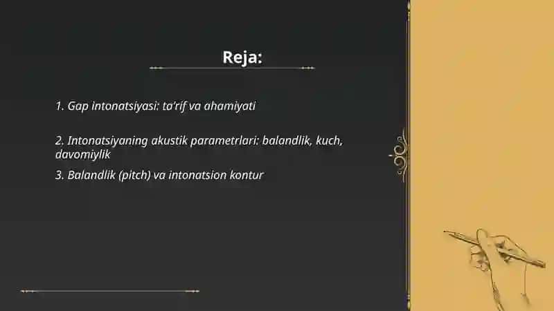 Gapning intonatsion xususiyatlari. Gaplarning emotsionallikka koʻra turlari 2