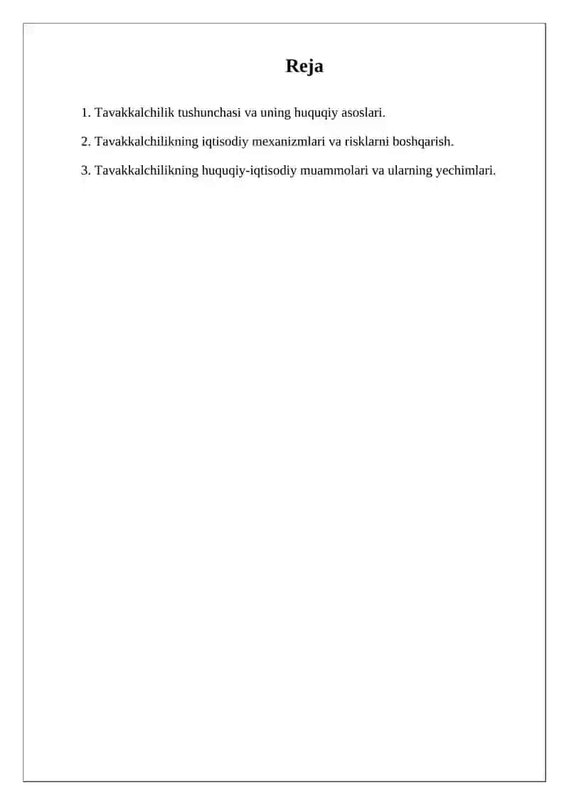 Tavakkchilikni huquqiy — iqtisodiy mexanizmi 2