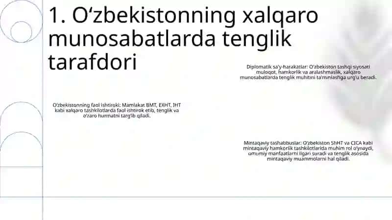 OʻZbekiston-Xalqaro Minosabatlarnkbteng Huquqliligi 2