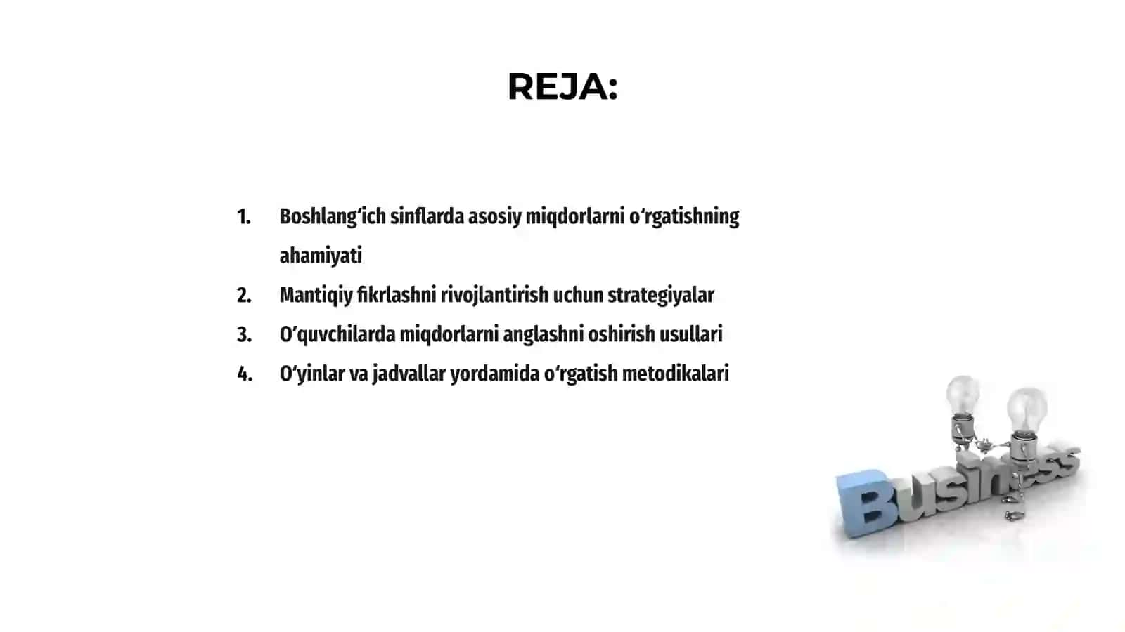 Mantiqiy fikrlashni rivojlantirish uchun tavsiyalar ishlab chiqish (3-4-sinflar) 2
