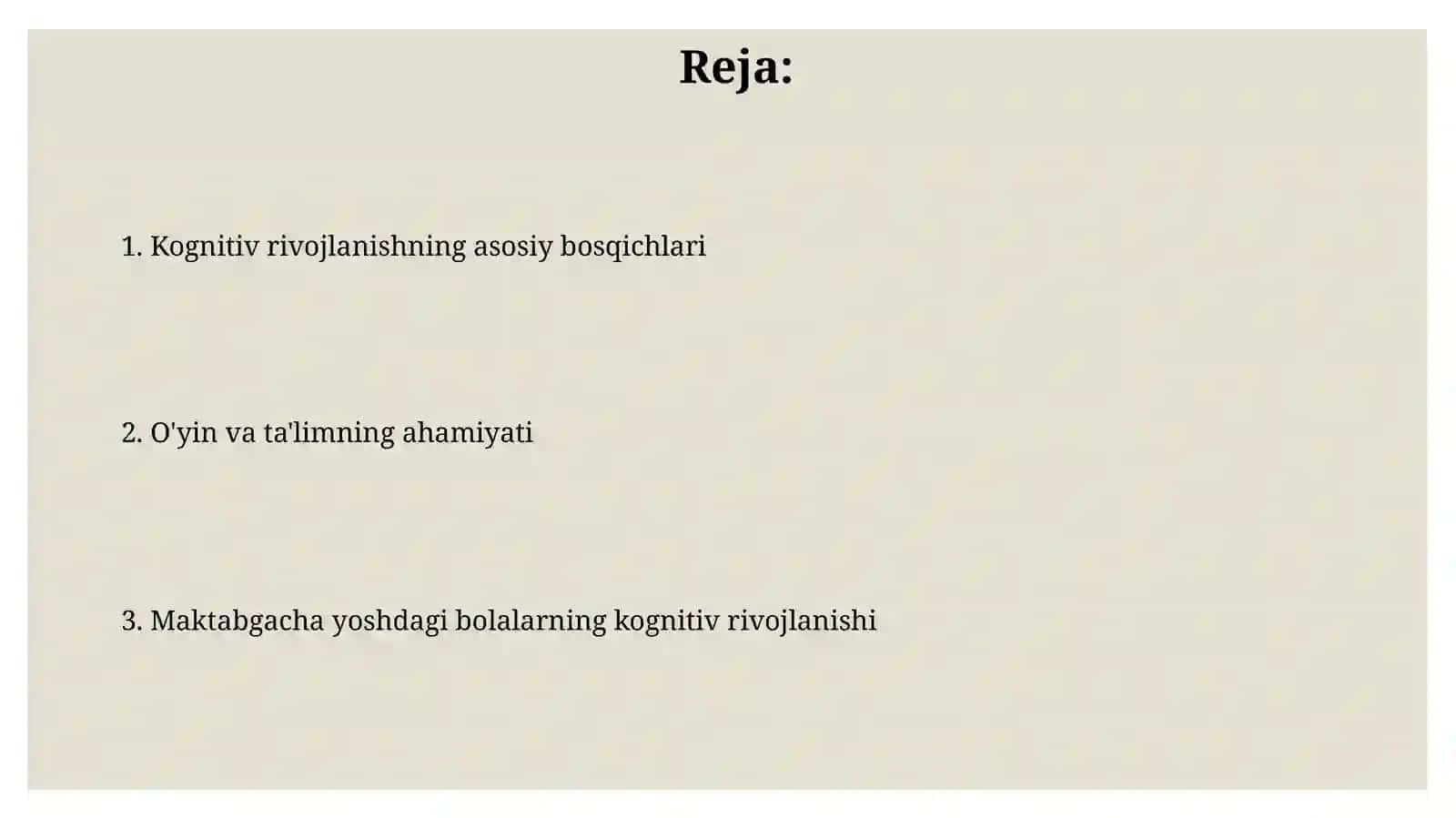Bog'cha yoshidagi bola bilishjarayonining rivojlanishi 2