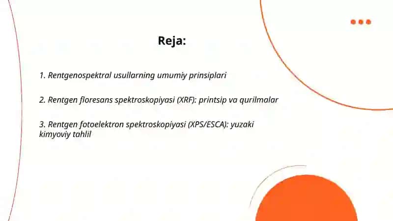 Rentgenospektral usullar. Luminescent tahlil 2