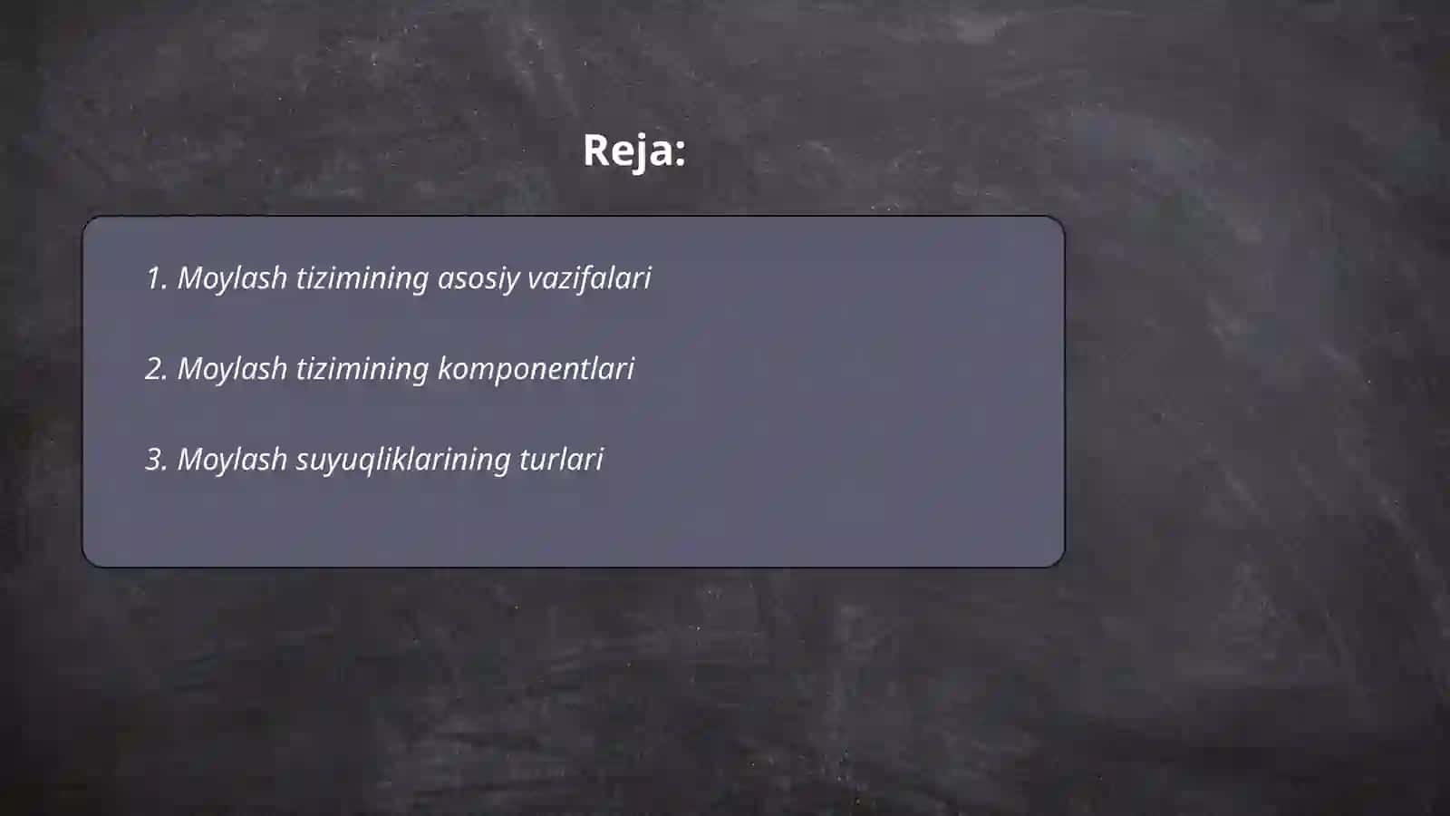 Moylash tizimi 2
