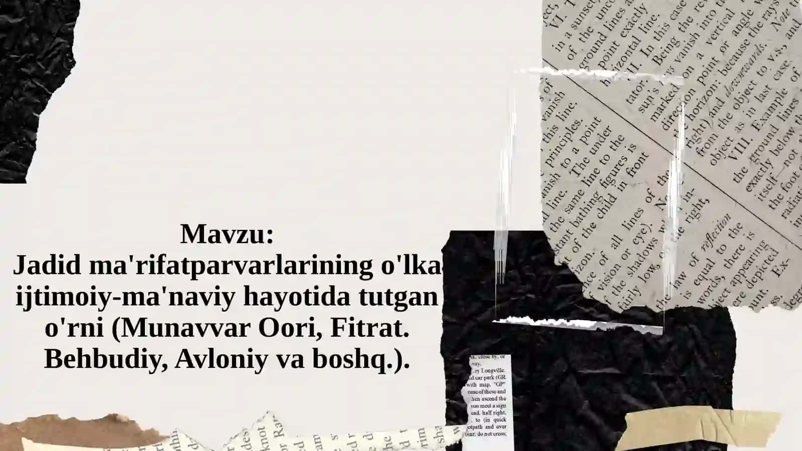 Jadid ma'rifatparvarlarining asosiy fikr va g'oyalari 2