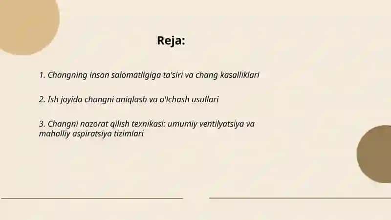 Chang sharoitda mehnat muhofazasida amal qilish 2