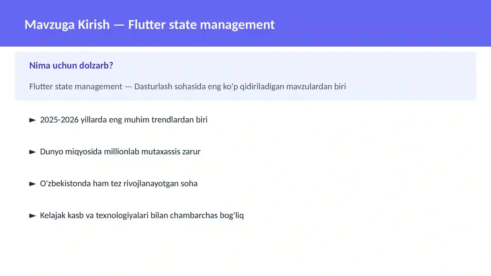 Flutter state management 2