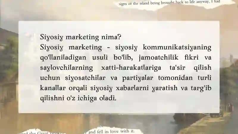 Siyosiy marketing texnologiyalari 2