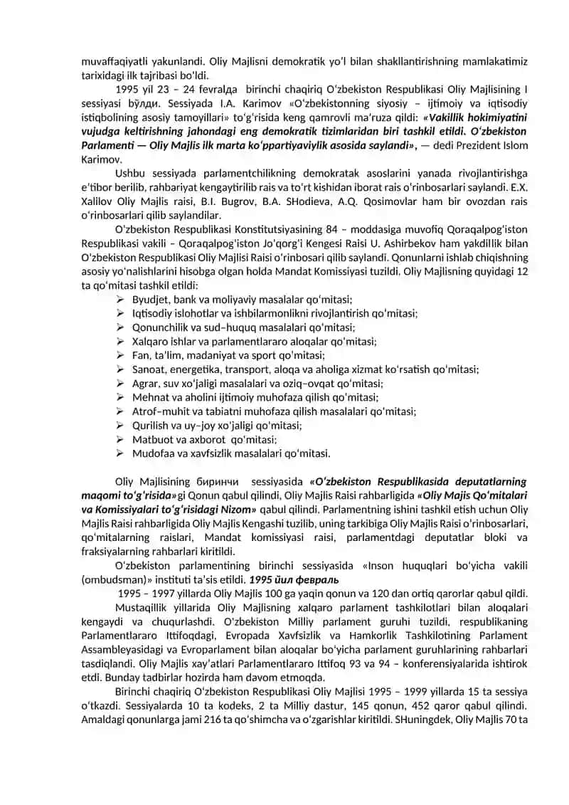 Фаол демократик янгиланишлар ва мамлакатни модернизация қилиш даври(2001-2010 йй) 2