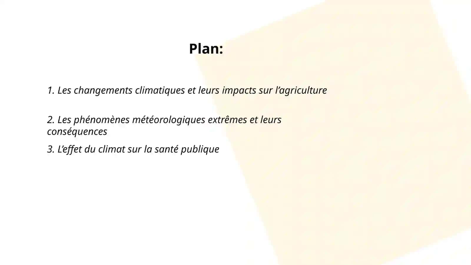 Les changements climatiques et leurs impacts sur l’agriculture 2